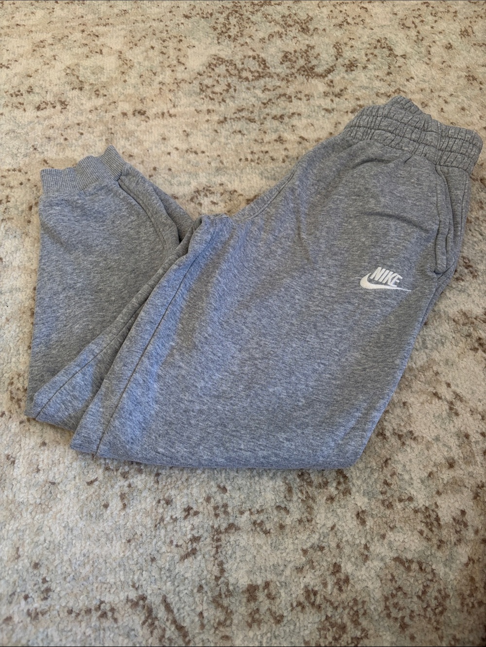 Nike Kids Gray Logo Fleece Joggers